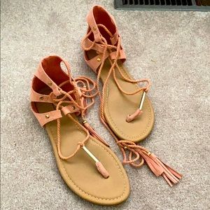 Qupid Tie up Sandals